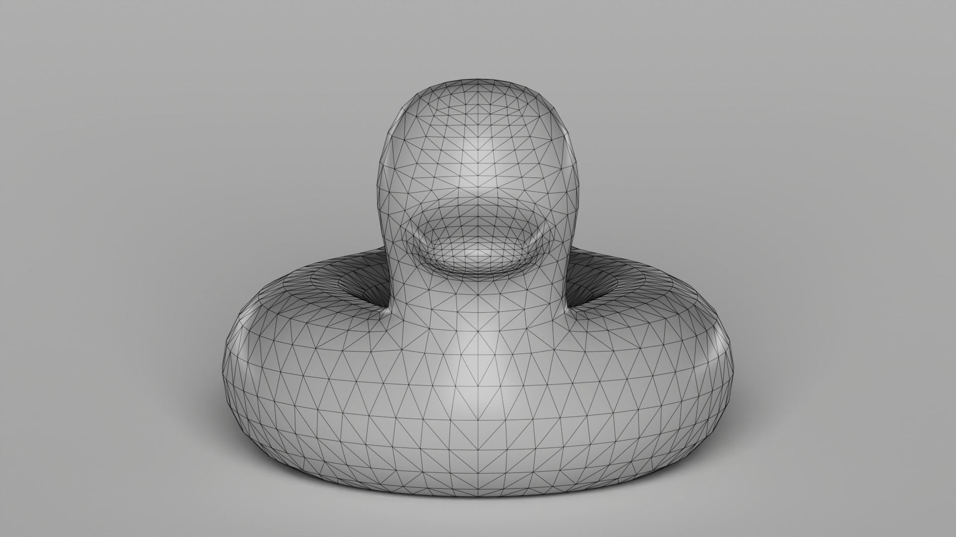 Giant Rubber Ducky Pool Float 3D model_35