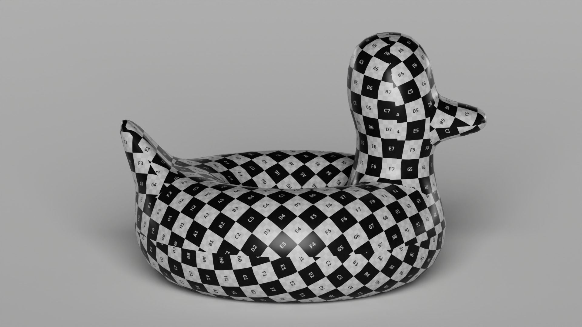 Giant Rubber Ducky Pool Float 3D model_38