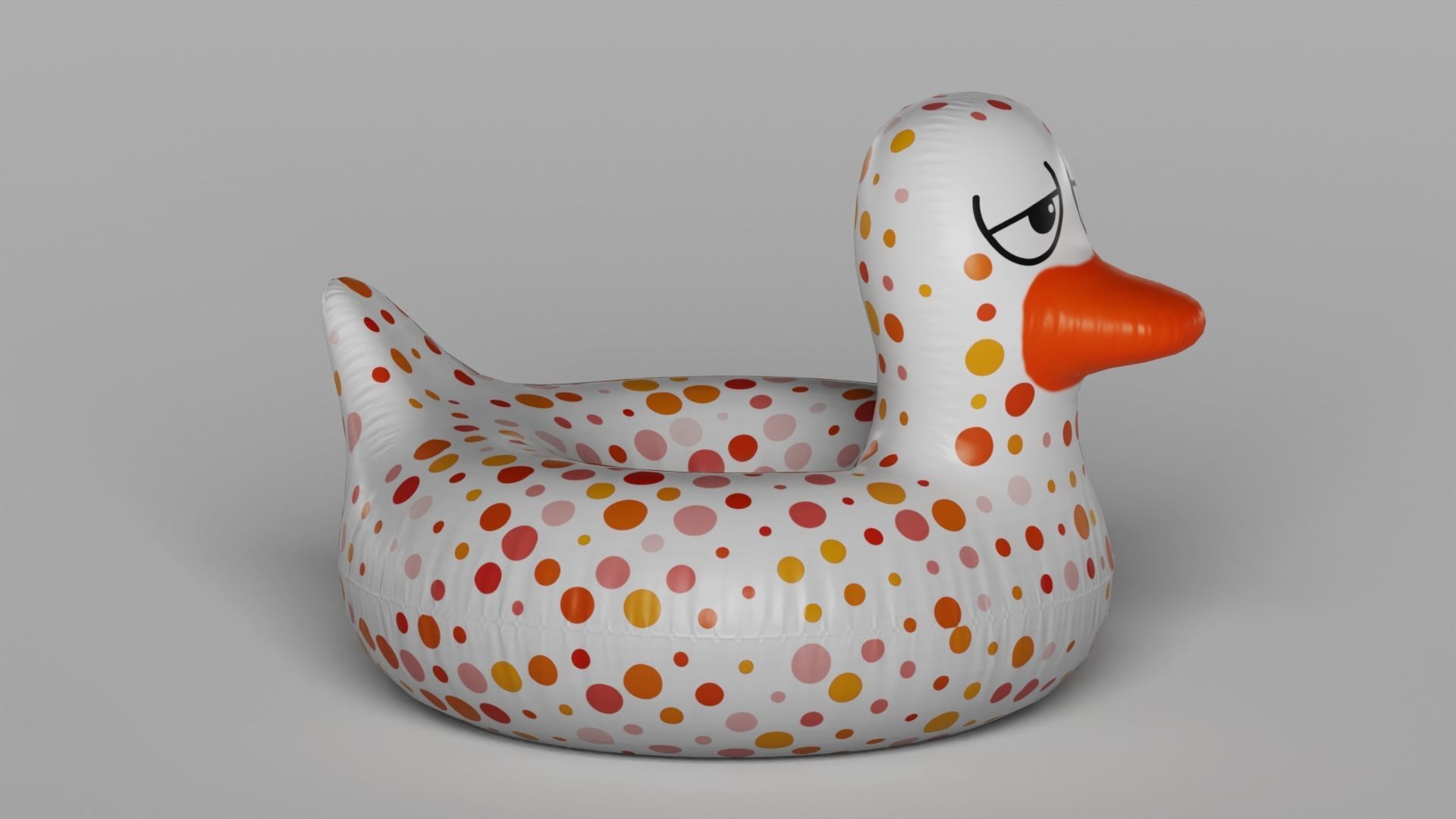 Giant Rubber Ducky Pool Float 3D model_15