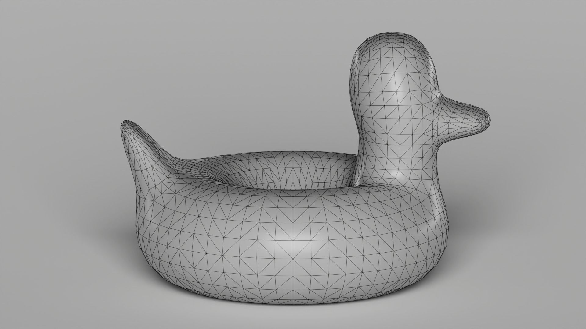 Giant Rubber Ducky Pool Float 3D model_36
