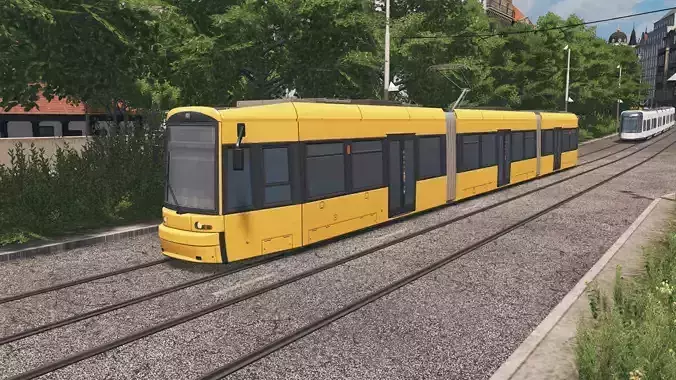 Flexity Classic 100 Series Tram - Plain Livery Low-poly 3D model