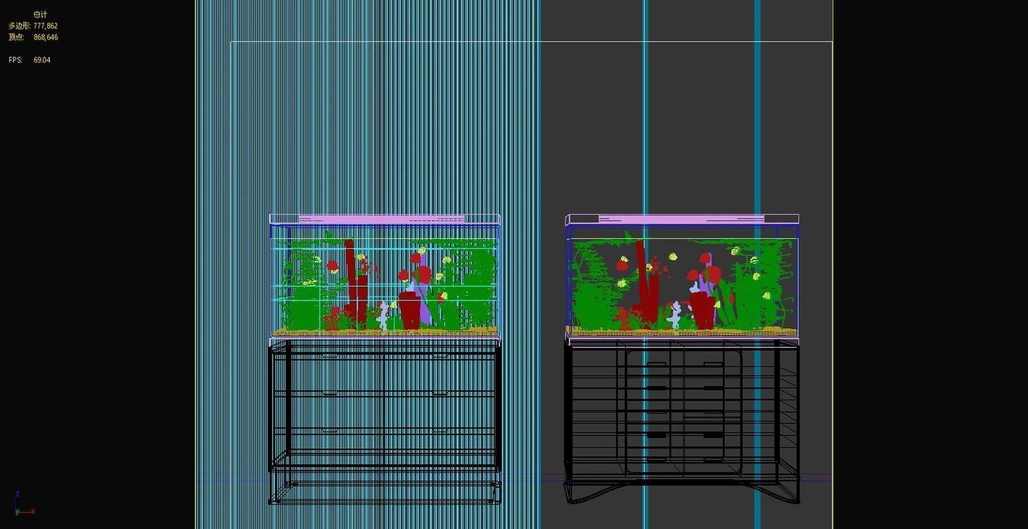 Modern tank fish 3D model_6