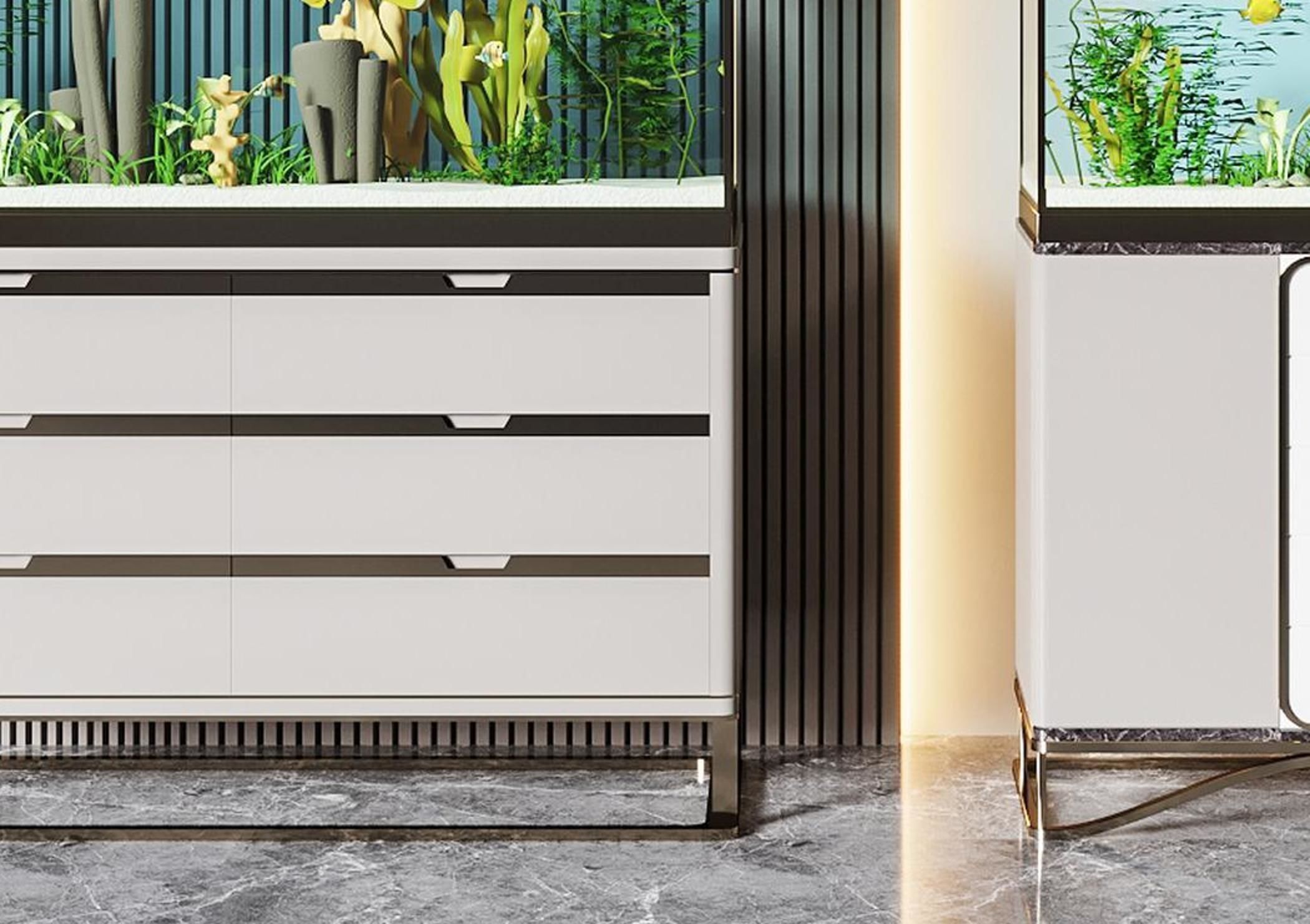 Modern tank fish 3D model_2