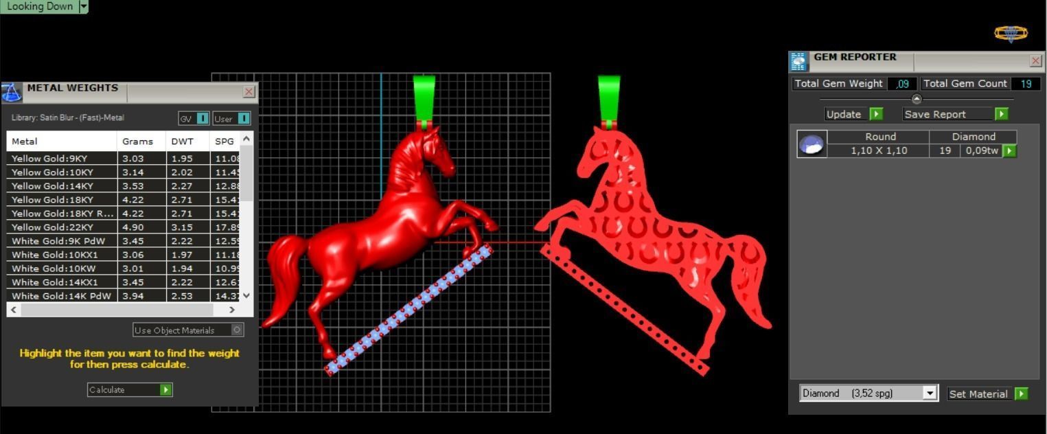 Horse Pendant 3D print model_3