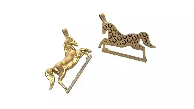Horse Pendant 3D print model