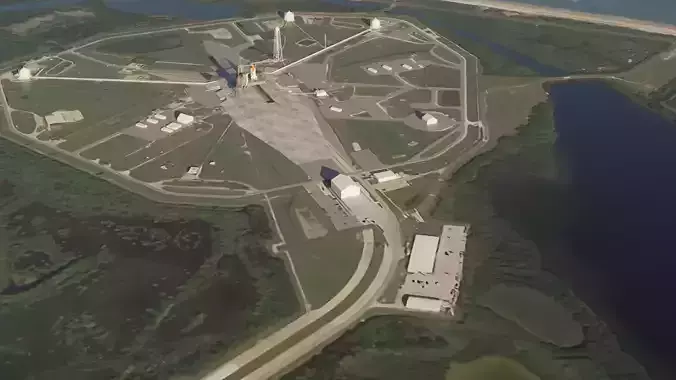 Kennedy Space Center Launch Complex 39-A  Low-poly 3D model