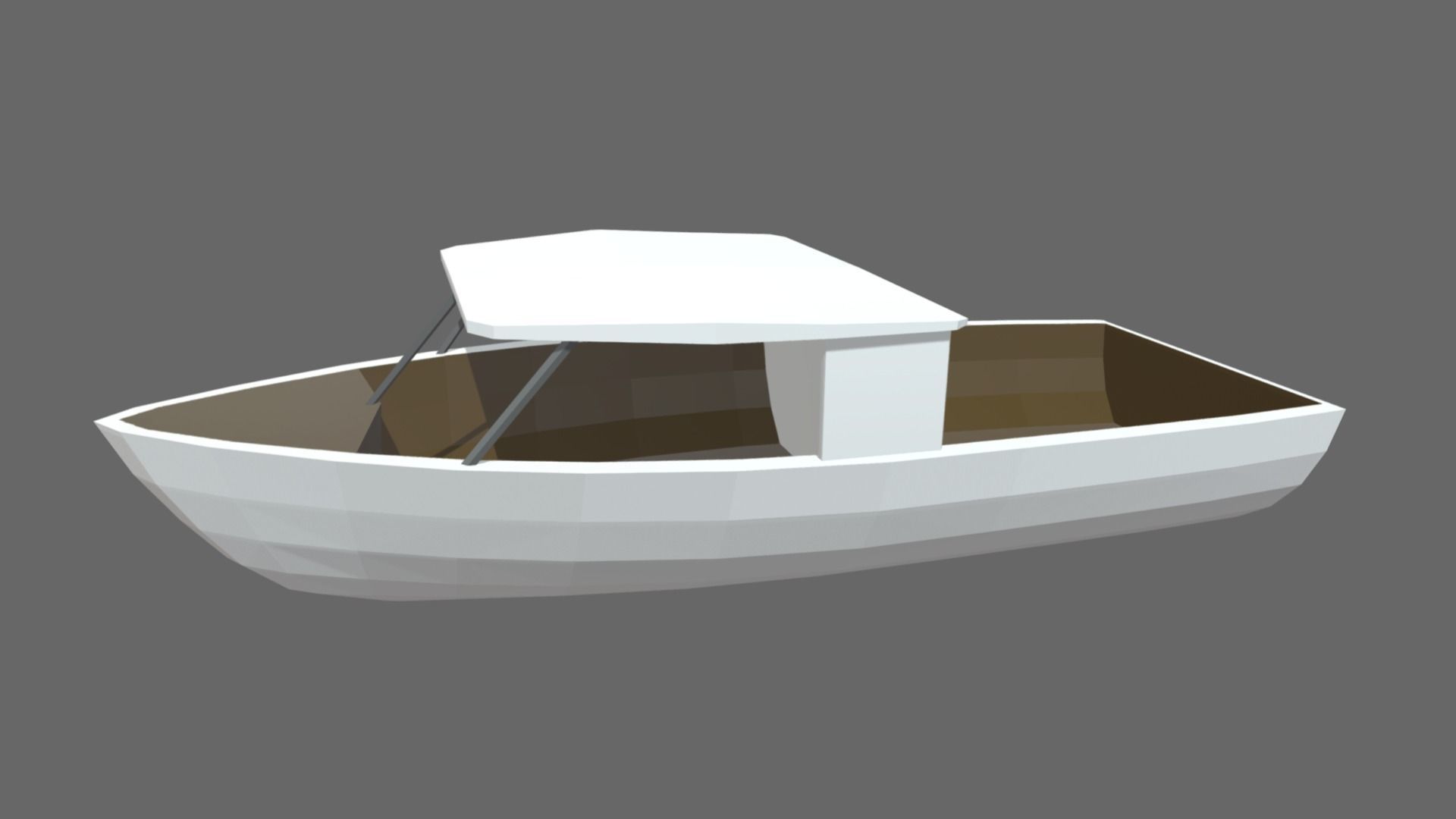 Low Poly Boat 06 Low-poly 3D model_5