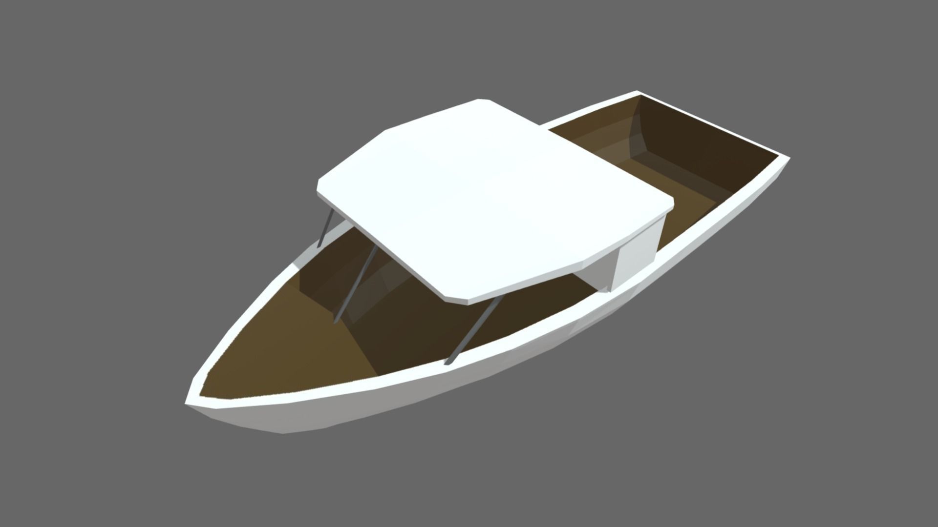 Low Poly Boat 06 Low-poly 3D model_1