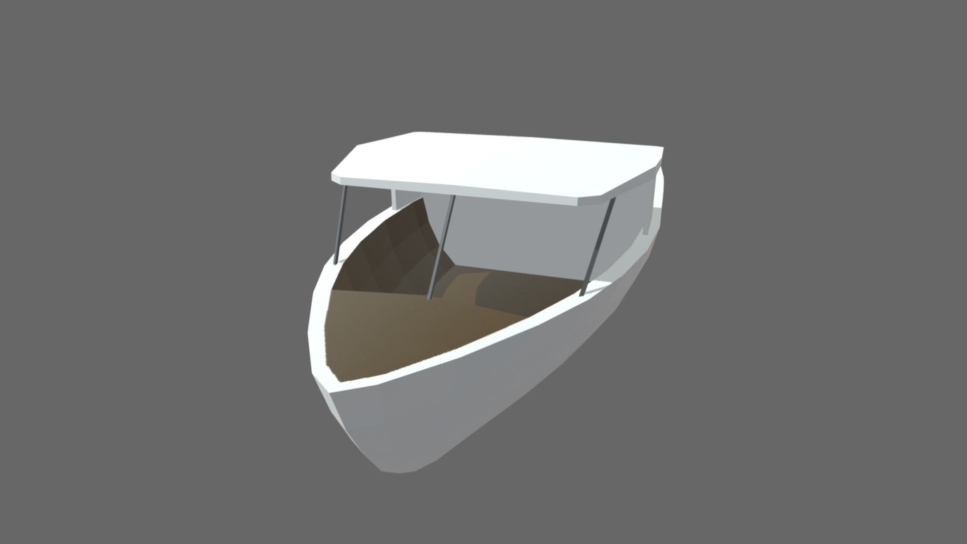 Low Poly Boat 06 Low-poly 3D model_3