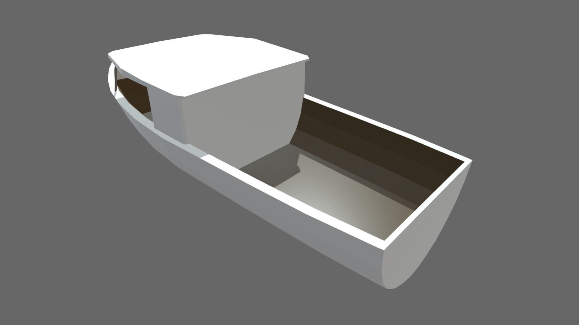 Low Poly Boat 06 Low-poly 3D model_4
