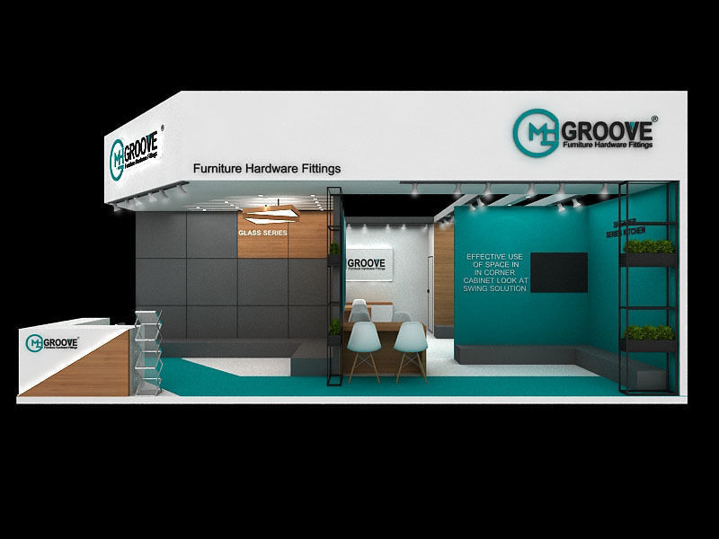 9mtr x 7mtr two side open exhibition stand 3D print model_1