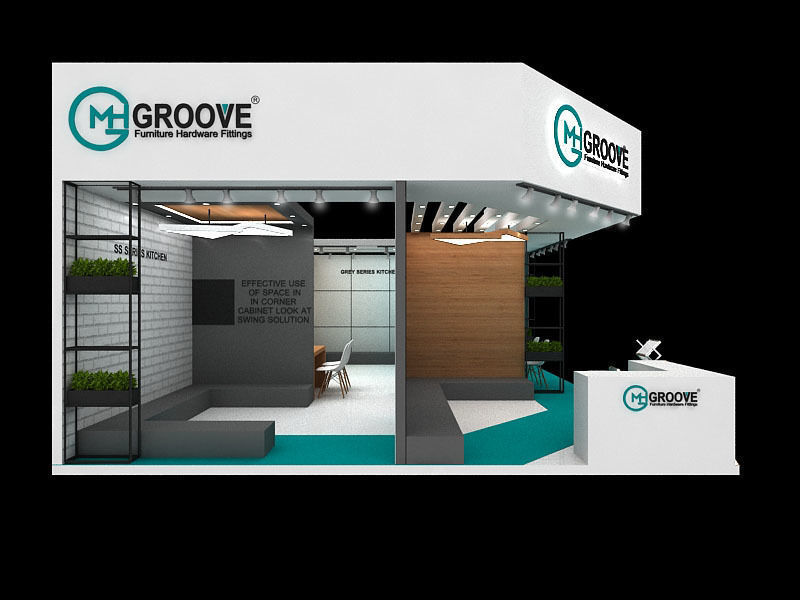 9mtr x 7mtr two side open exhibition stand 3D print model_2