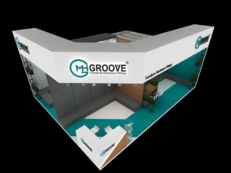 9mtr x 7mtr two side open exhibition stand 3D print model_8