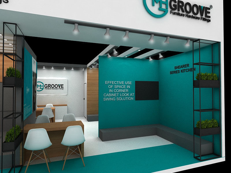 9mtr x 7mtr two side open exhibition stand 3D print model_4