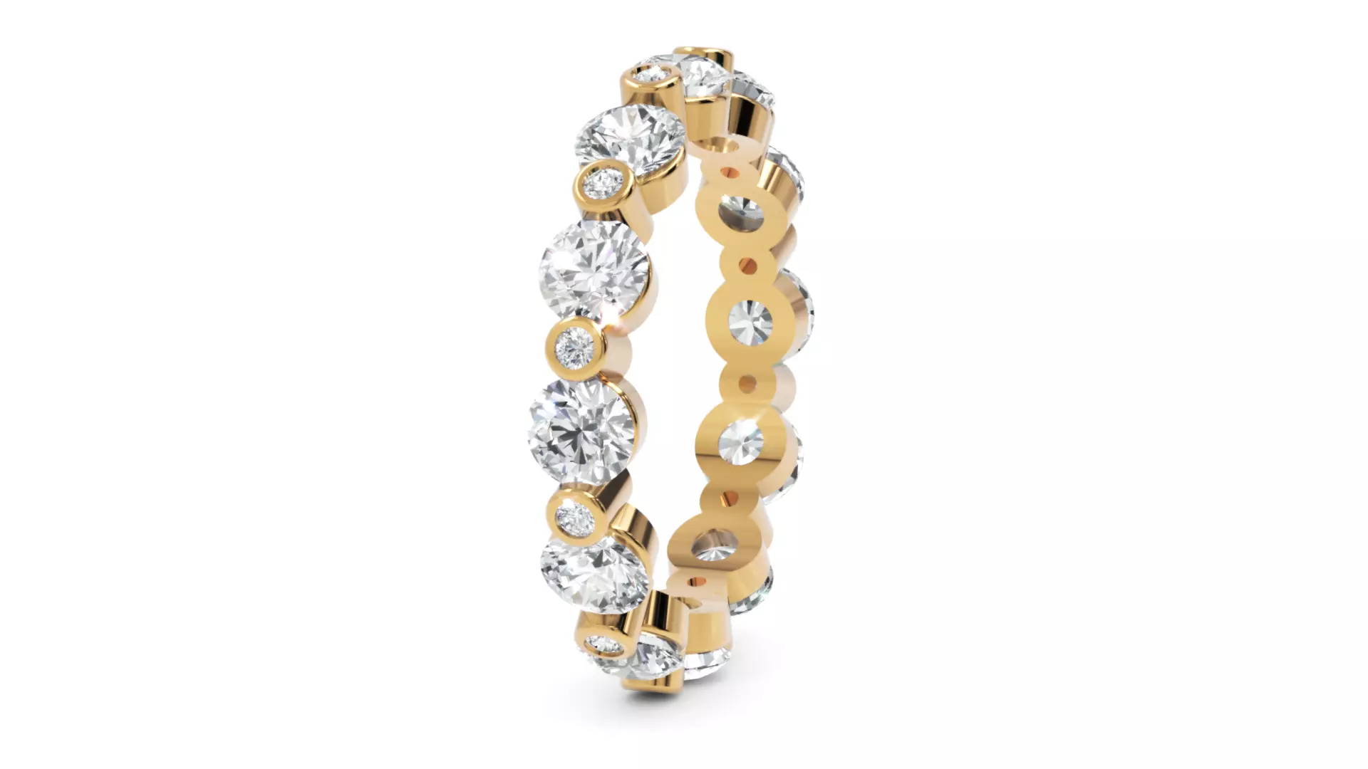 Luxury Full Eternity Diamond Ring Statement Wedding Ring 3D print model