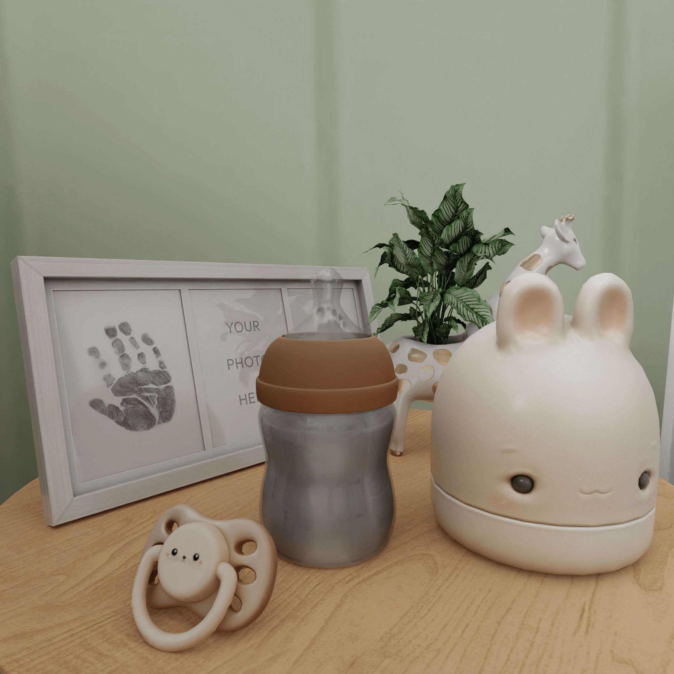 Baby Room 4 Blender Scene 3D model_8