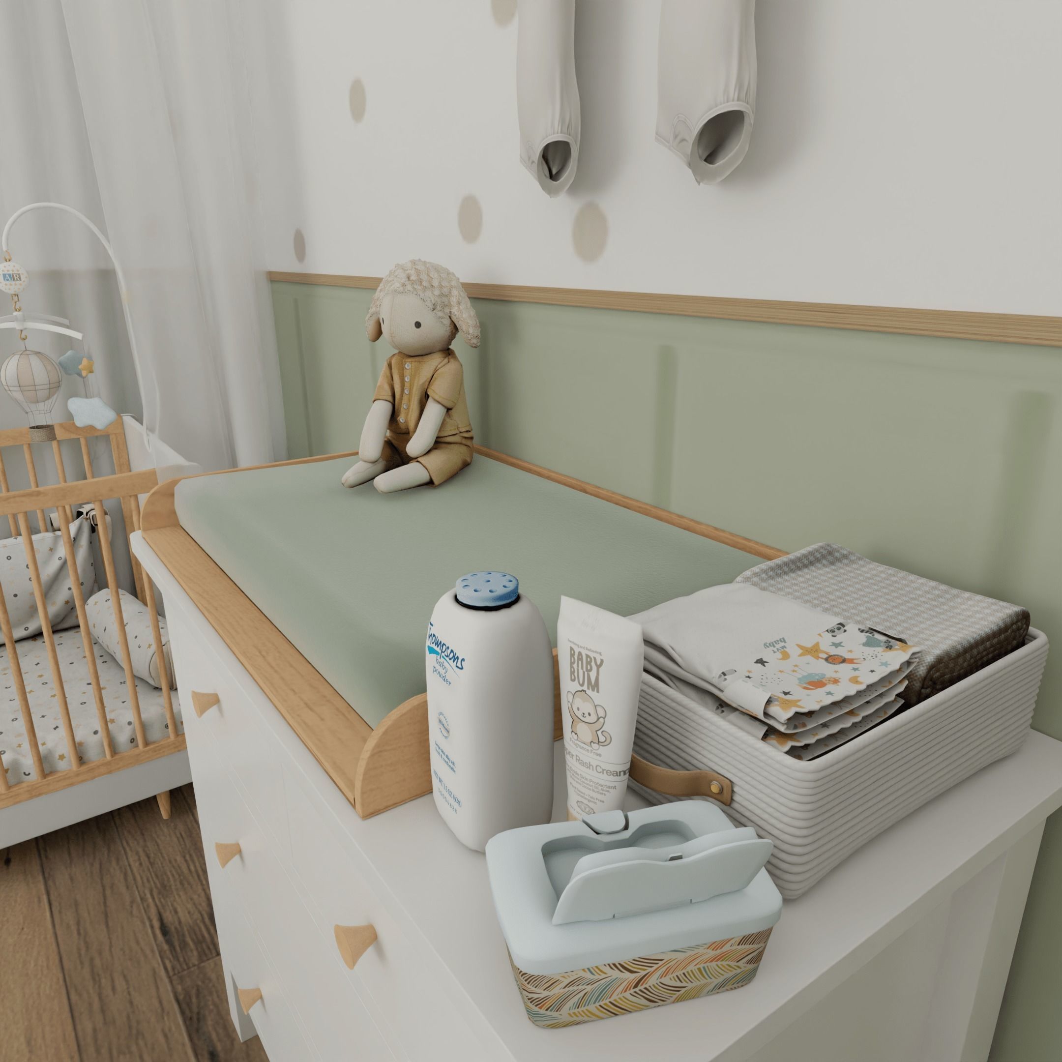 Baby Room 4 Blender Scene 3D model_6