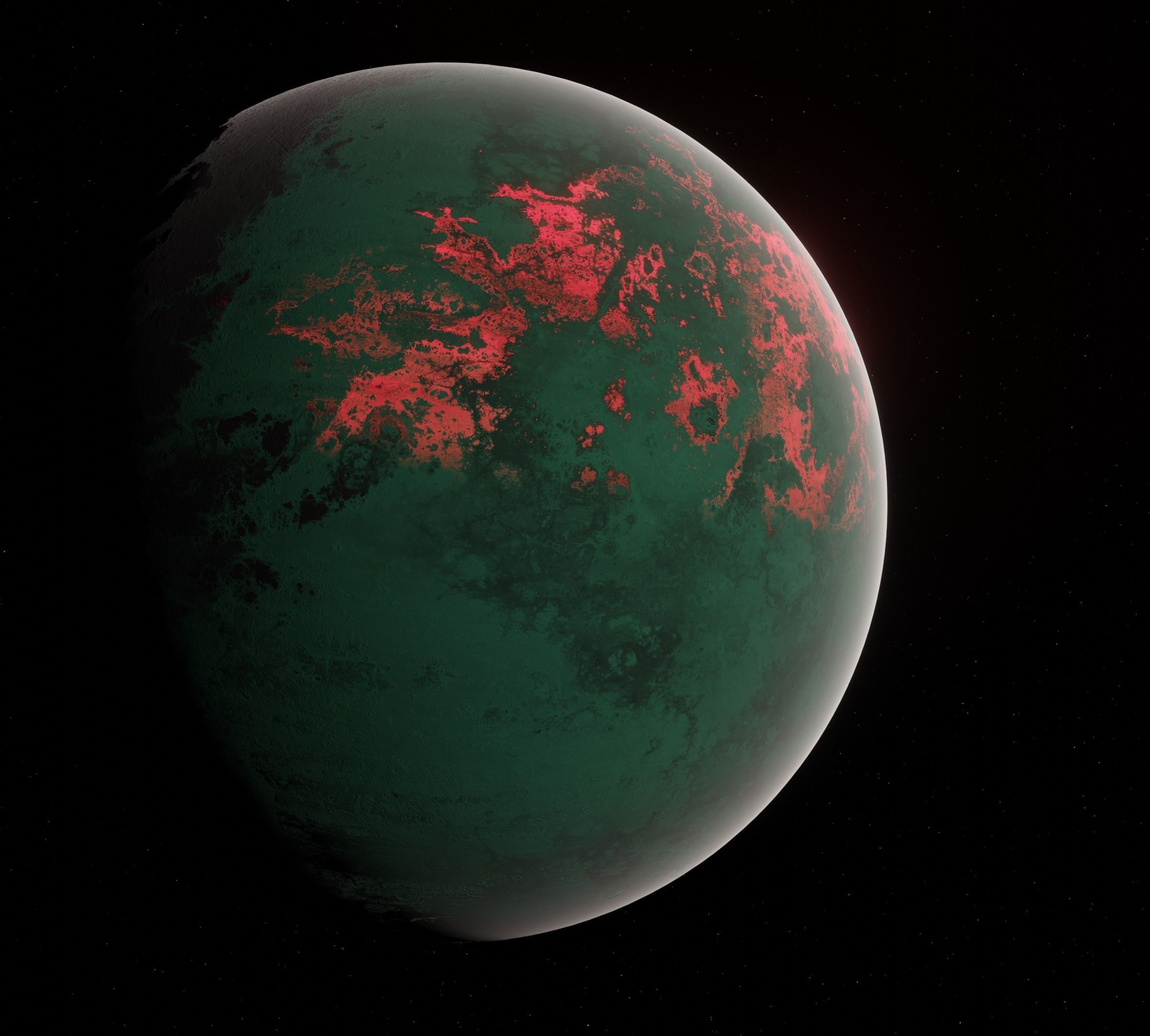 Planet Space Ready to game Low-poly 3D model_8