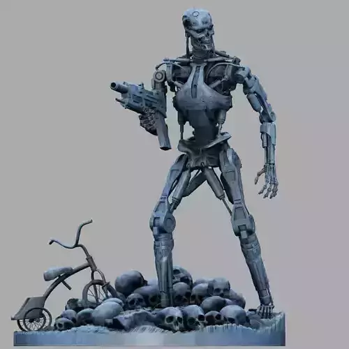 Terminator T-800 Endoskeleton Rekvizit T2 V2 3D print model