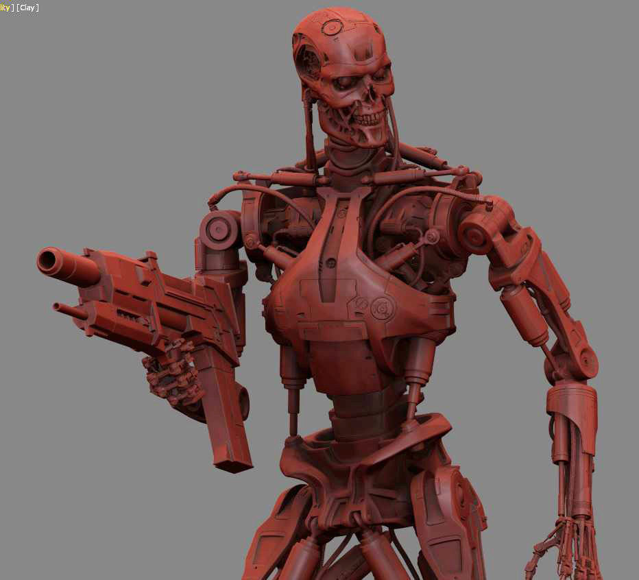 Terminator T-800 Endoskeleton Rekvizit T2 V2 3D print model_6