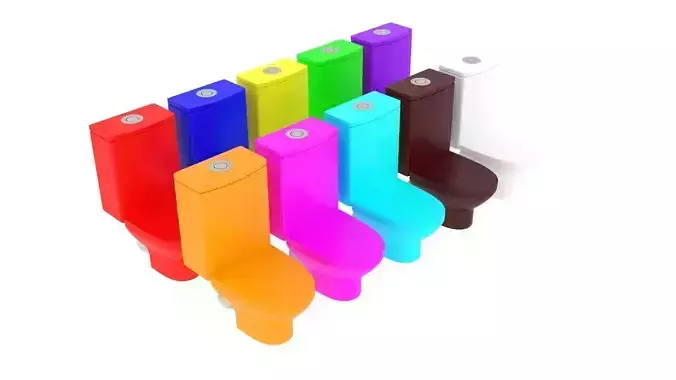 Colored Toilets Set