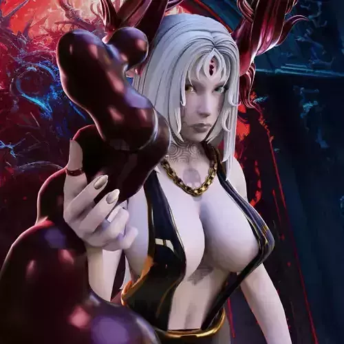 Blood Enchantress - Hex Pose - Presupported - QB Works 3D print model