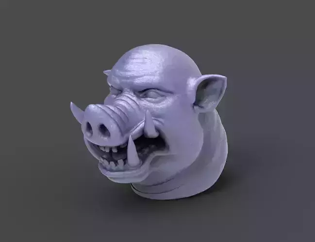 HEAD-Pig13 high poly sculpt