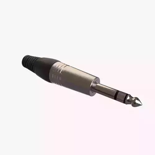 Jack 6 mm stereo plug   3D model