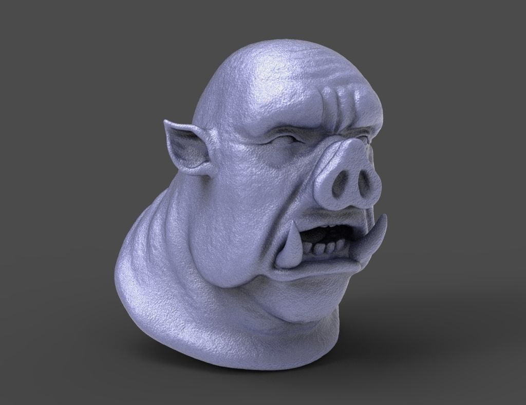 HEAD-Pig14 high poly sculpt  3D model_4