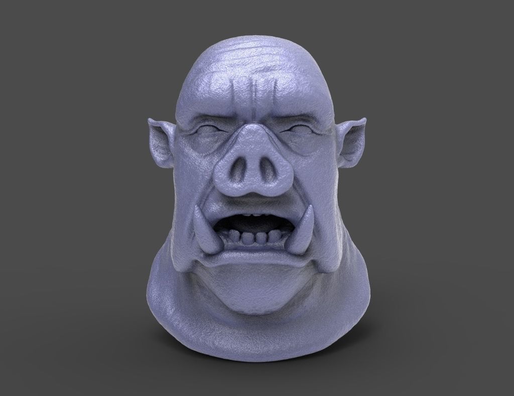 HEAD-Pig14 high poly sculpt  3D model_2