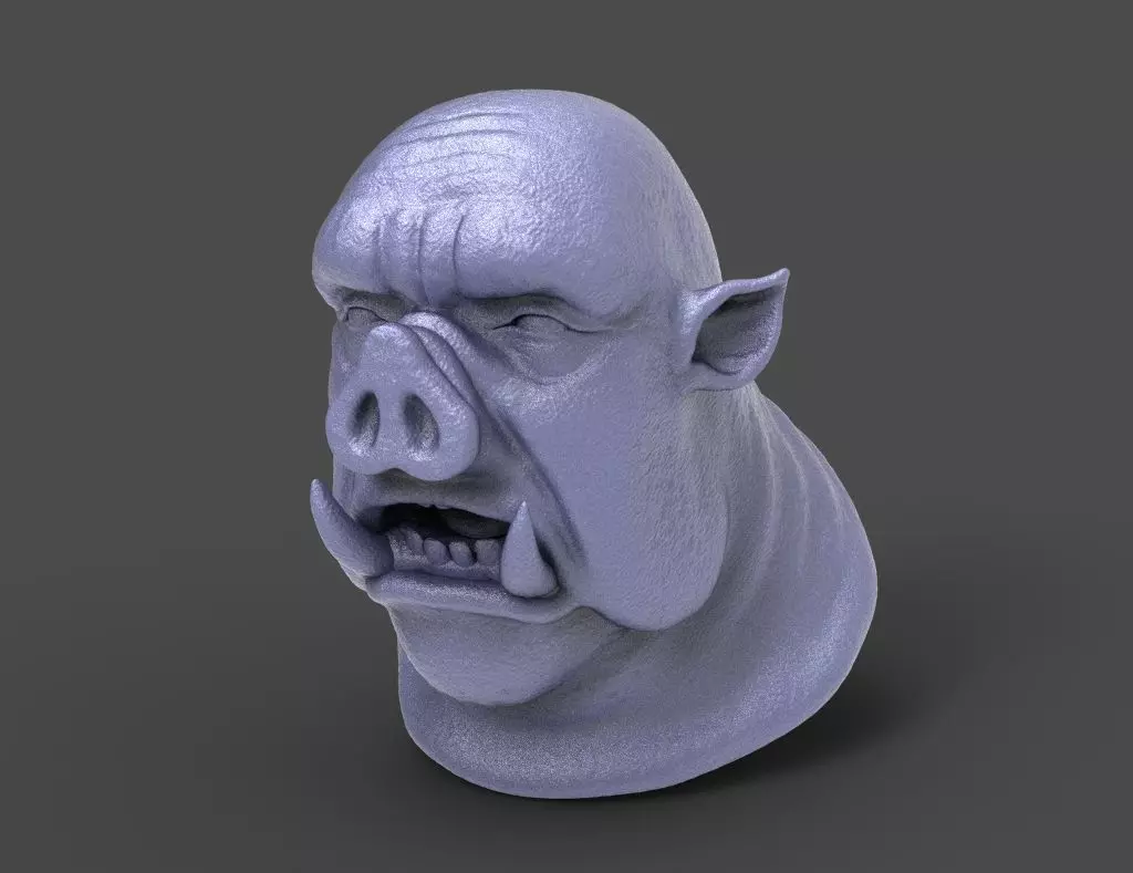 HEAD-Pig14 high poly sculpt  3D model_0