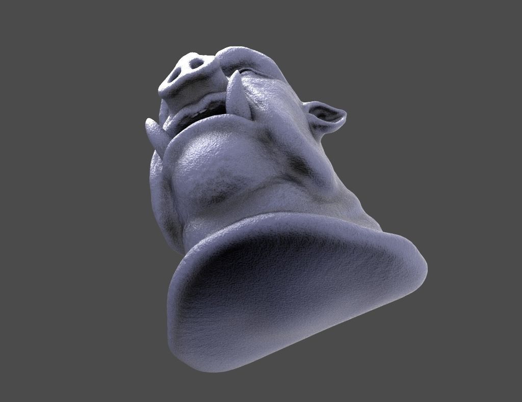 HEAD-Pig14 high poly sculpt  3D model_3