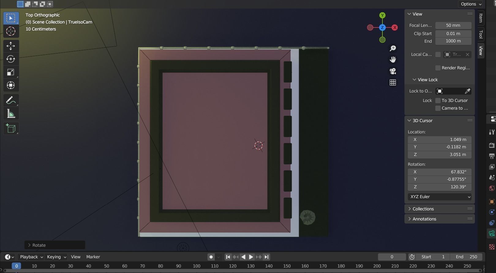 3D coffee shop cartoon building restaurant model cafe Free low-poly 3D model_10