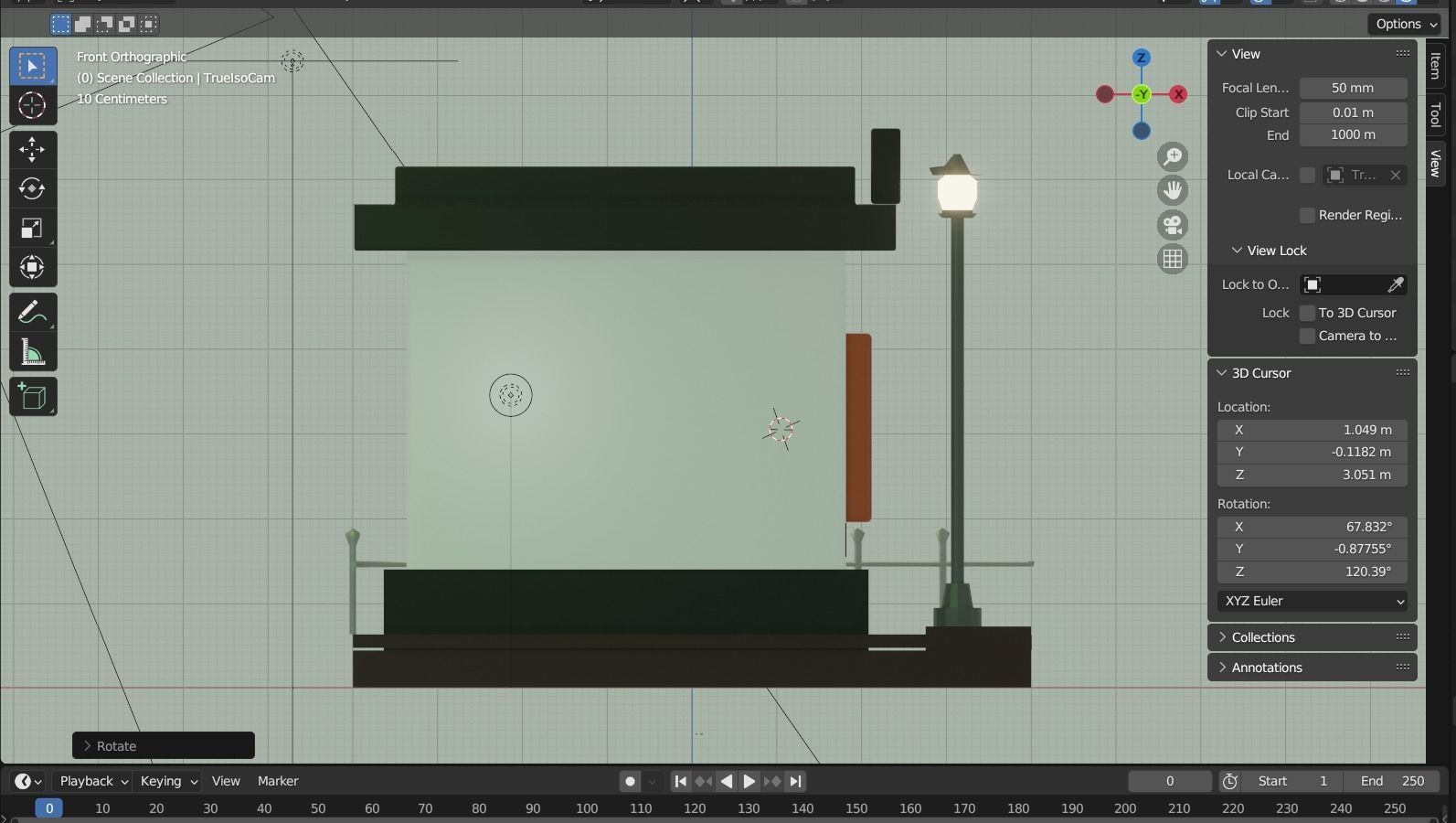 3D coffee shop cartoon building restaurant model cafe Free low-poly 3D model_9