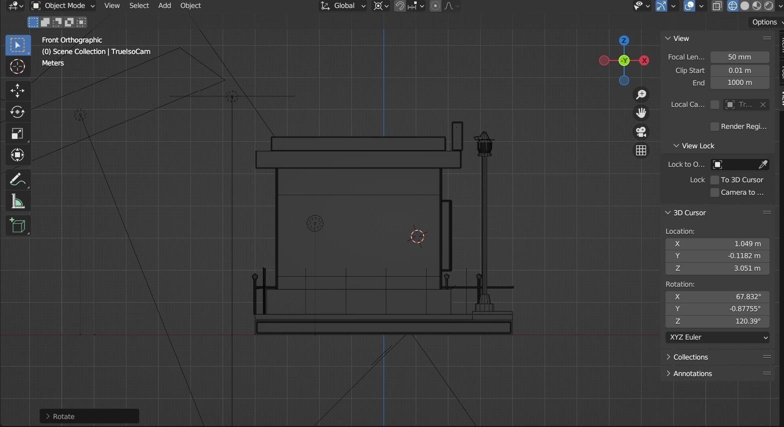 3D coffee shop cartoon building restaurant model cafe Free low-poly 3D model_6