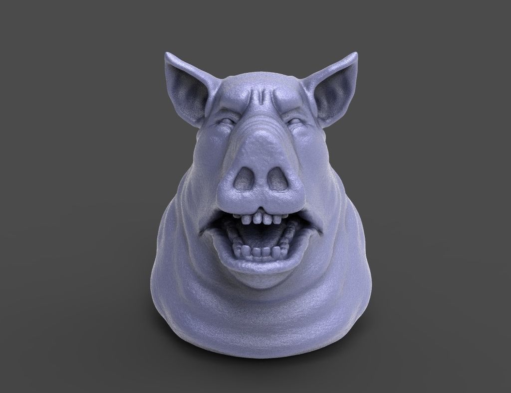 HEAD-Pig15 high poly sculpt  3D model_4