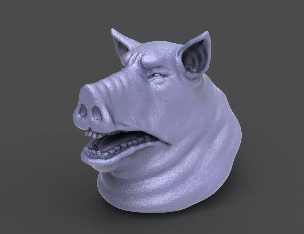 HEAD-Pig15 high poly sculpt  3D model_0