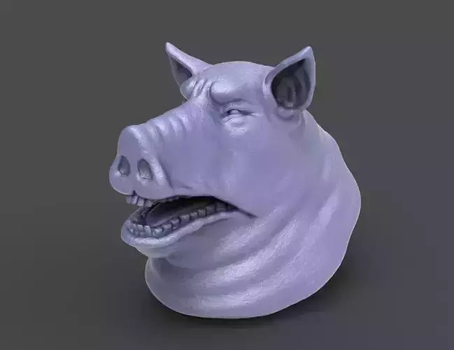 HEAD-Pig15 high poly sculpt 