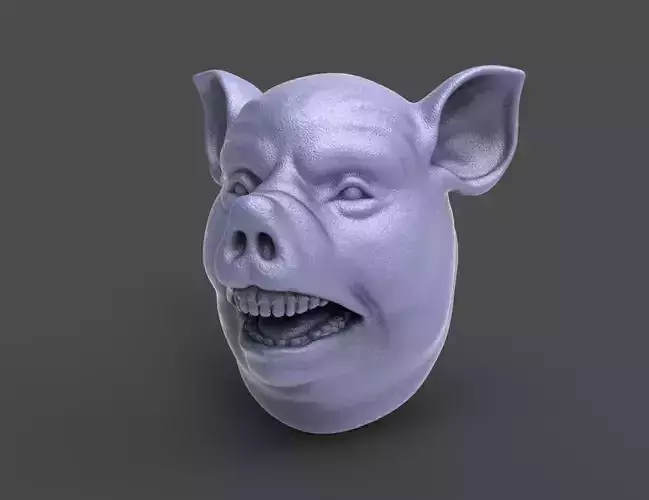 HEAD-Pig16 high poly sculpt