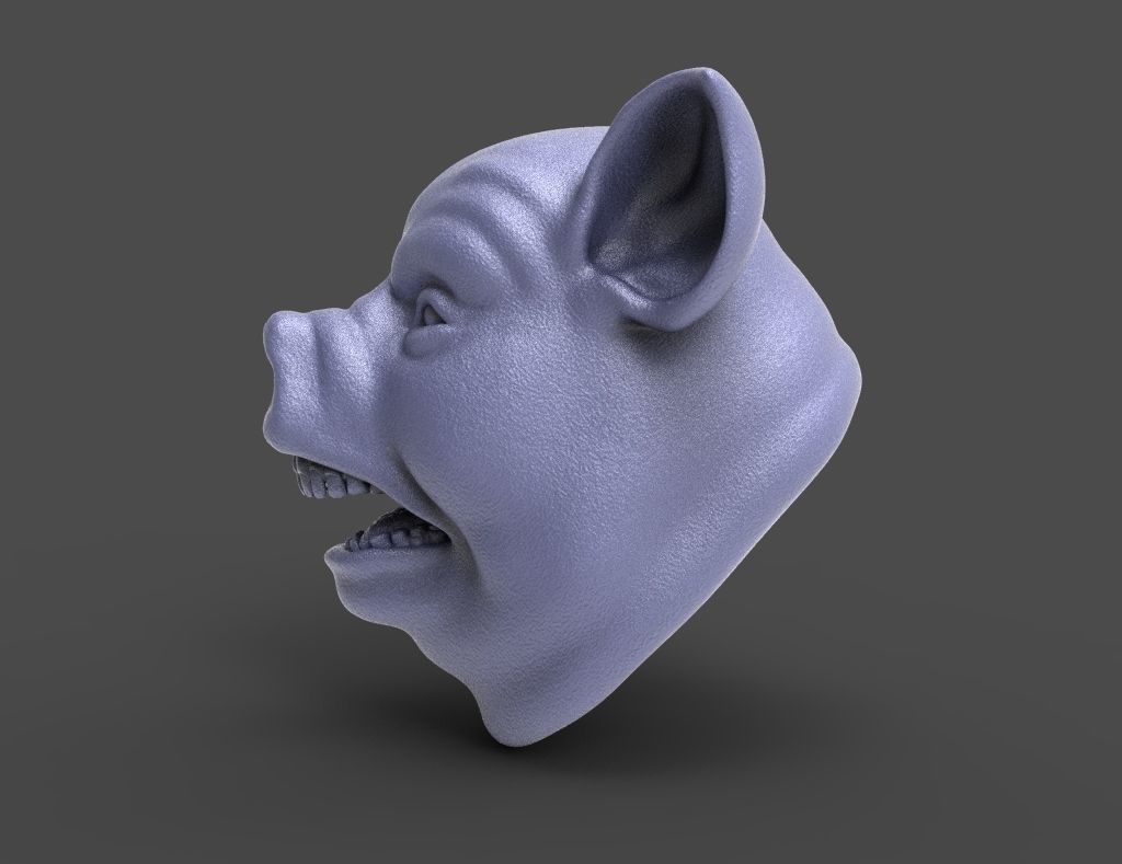 HEAD-Pig16 high poly sculpt 3D model_1
