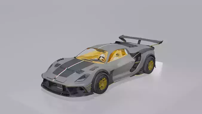 Mansory Maserati MC20 widebody Low-poly 3D model