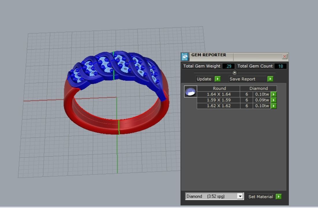 Engagement Ring 3D print model_9