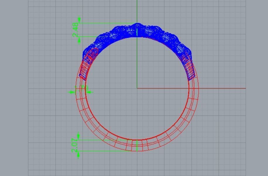 Engagement Ring 3D print model_11
