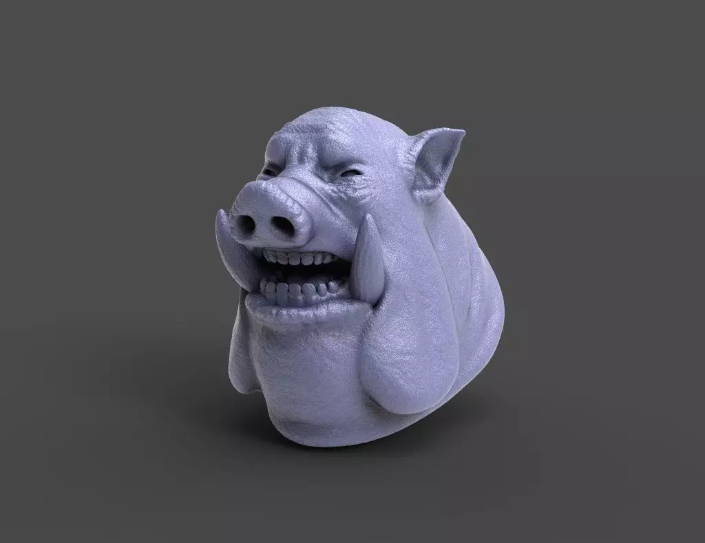 HEAD-Pig19 high poly sculpt 3D model_0
