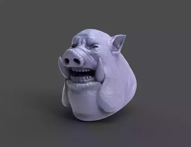 HEAD-Pig19 high poly sculpt