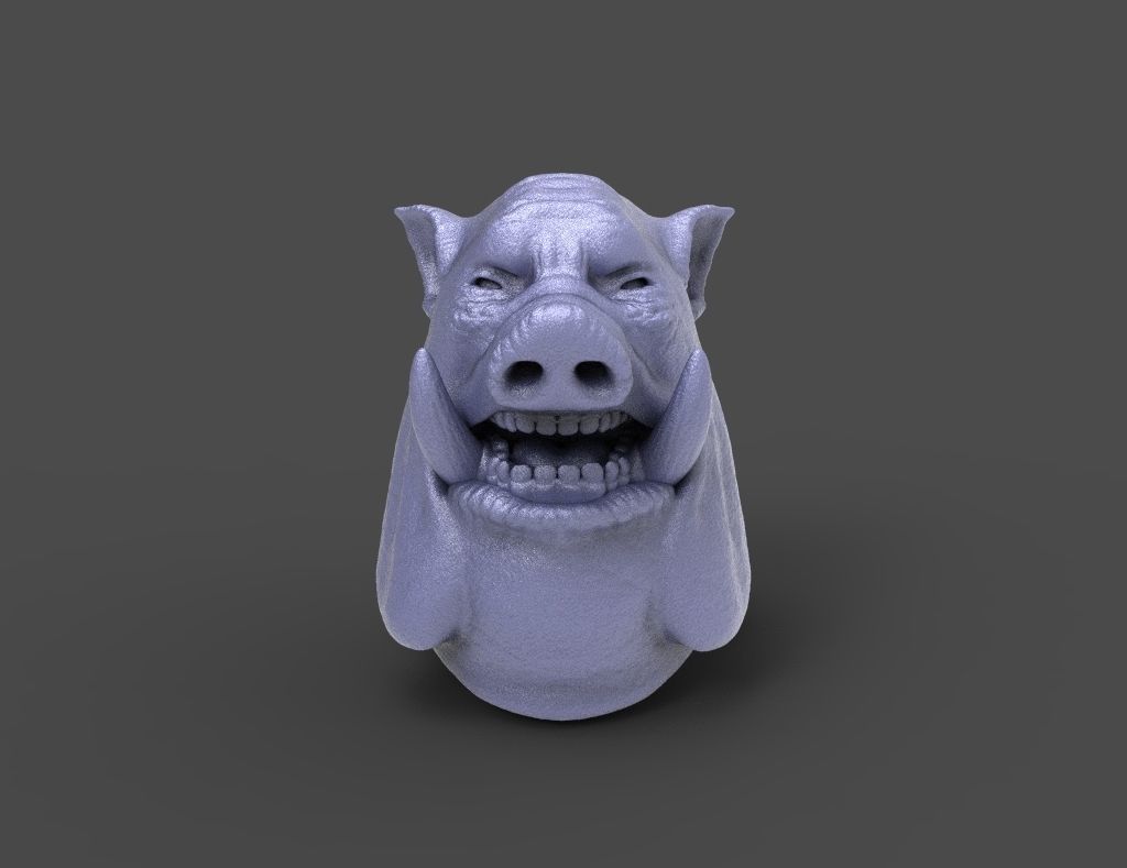 HEAD-Pig19 high poly sculpt 3D model_3