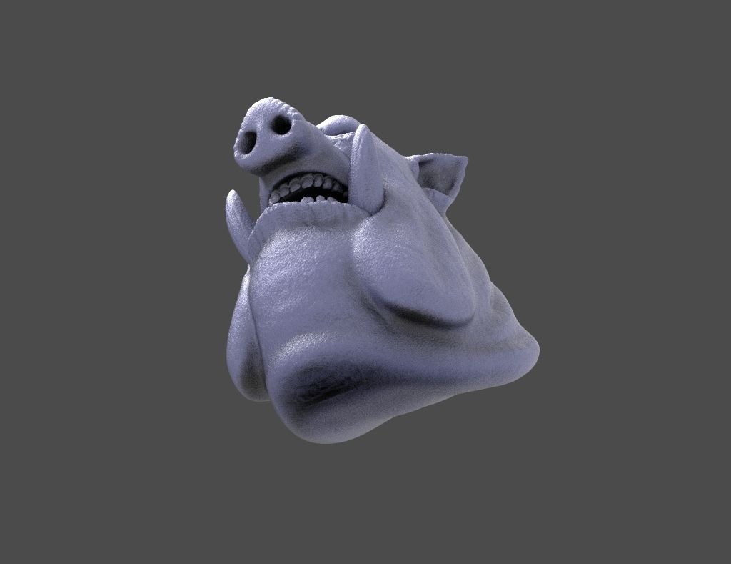 HEAD-Pig19 high poly sculpt 3D model_4