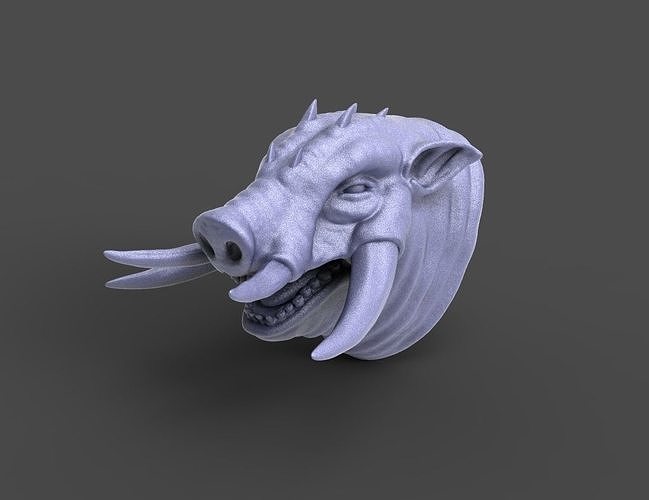 HEAD-Pig20 high poly sculpt  3D model
