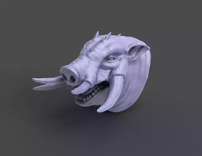 HEAD-Pig20 high poly sculpt 