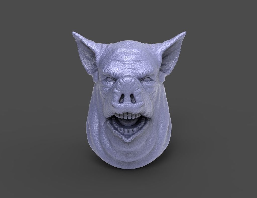 HEAD-Pig21 high poly sculpt 3D model_3